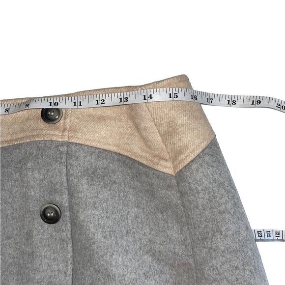 Line and Dot Mod Skirt Wool Blend Size Large - Picture 3 of 6